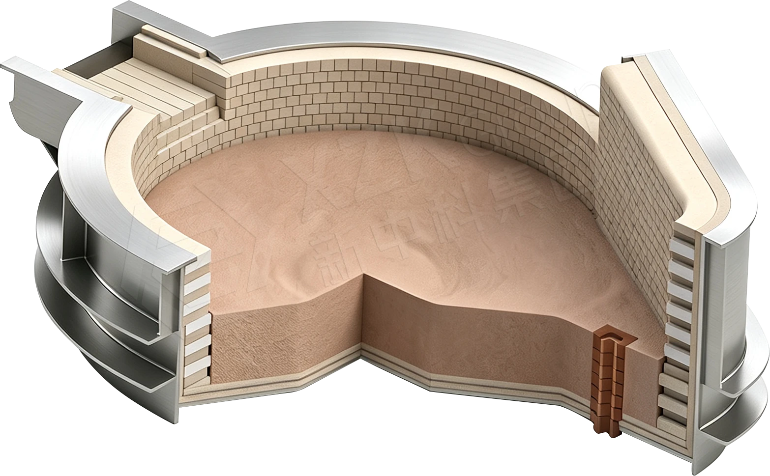 Electric Arc Furnace (EAF) Lining Solution 3D Cutaway